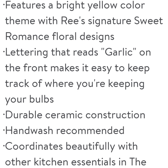 💕 New Pioneer Woman Sweet Romance Yellow Gingham Garlic Keeper - Picture 7 of 9